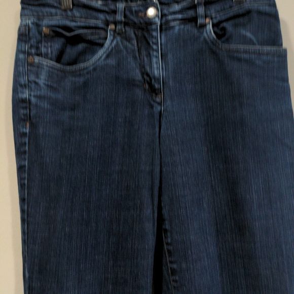 Eileen Fisher Womens Stretch Straight Ankle Jeans Size Petite S Blue Denim Dark - Picture 2 of 11